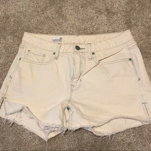 White denim cut off shorts GAP